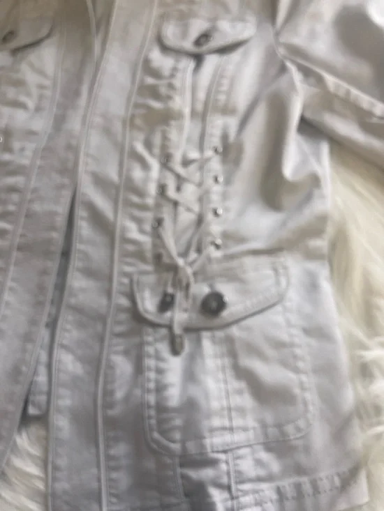 White House Black Market Sz 6 Grey Women’s Light Weight Jacket - Picture 6 of 14